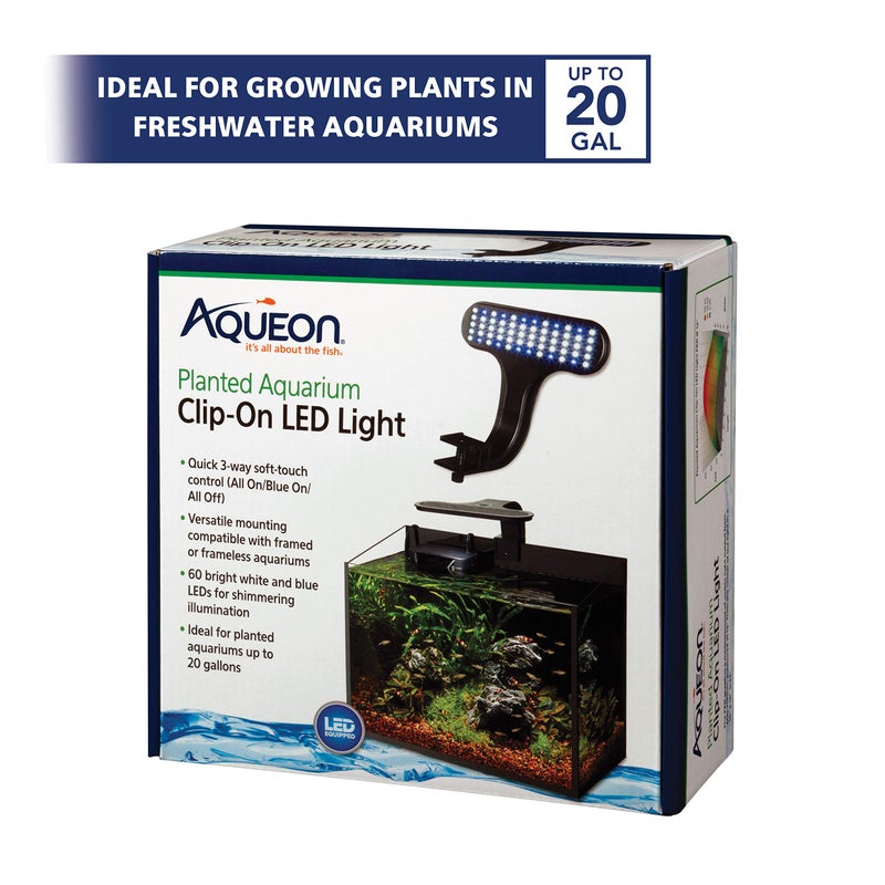 Aqueon Clip-On LED Aquarium Fish Tank Light for Planted Growing Plants for Up To 20 Gallon Aquariums - Image 2